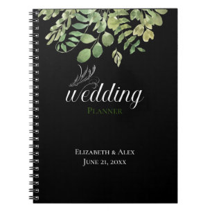 Caderno Espiral Folhagem Simples, Planejador de Casamento