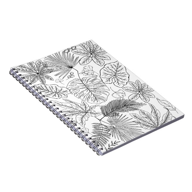 Caderno Espiral Folhas Botânicas (Lado Direito)