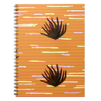 Caderno Espiral Folhas coloridas, padrão sem soldadura das plantas
