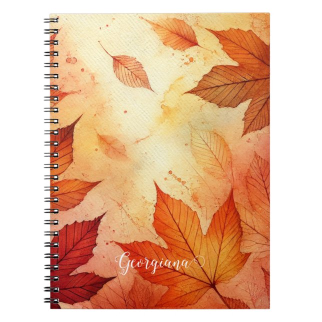 Caderno Espiral Folhas de Aquarela Automática Quentes (Frente)