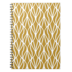 Caderno Espiral Folhas de Art Deco, padrão clássico sem costura.