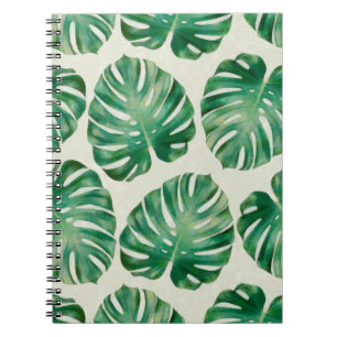 Caderno Espiral Folhas de Monstera