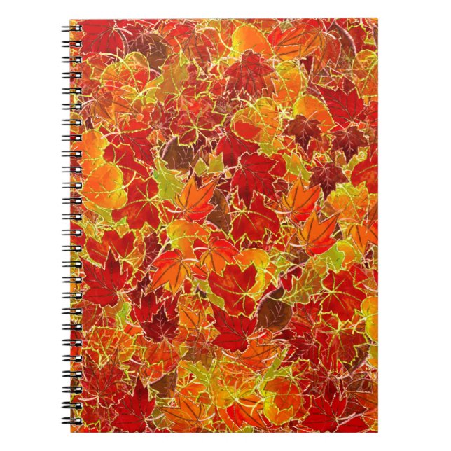 Caderno Espiral folhas de outono (Frente)