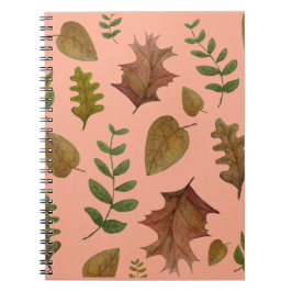 Caderno Espiral Folhas de outono