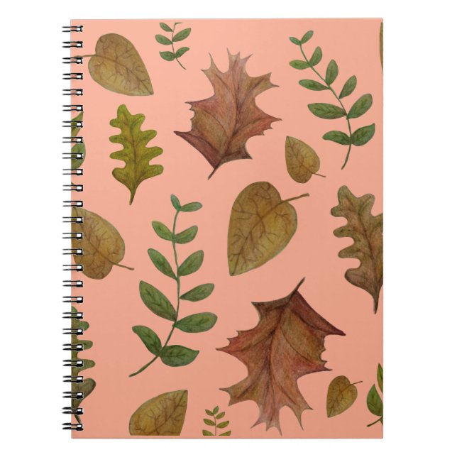 Caderno Espiral Folhas de outono (Frente)