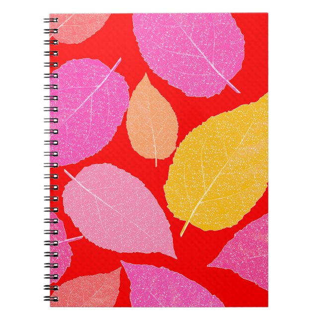 Caderno Espiral Folhas de outono. (Frente)