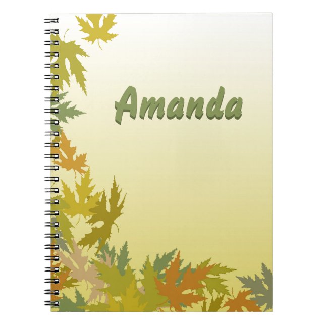 Caderno Espiral Folhas de outono Coloridas (Frente)