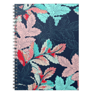 Caderno Espiral Folhas de Palma Tropicais: Padrão de Vintage