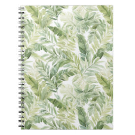 Caderno Espiral Folhas de Palmeira Verde Tropical