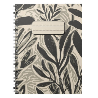 Caderno Espiral Folhas e Galhos de Eucalipto Rústico