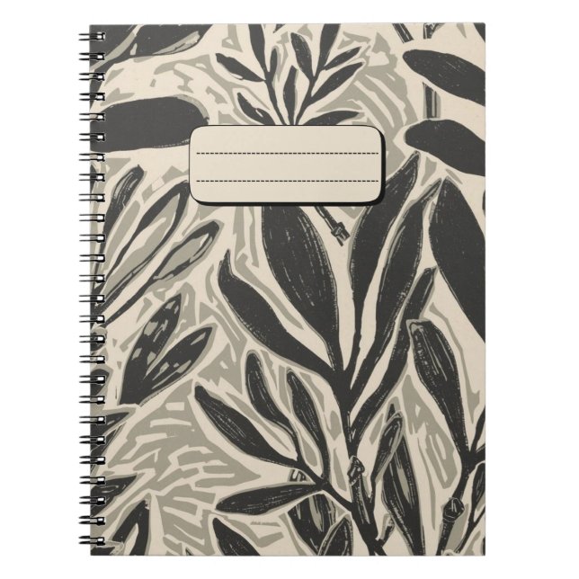 Caderno Espiral Folhas e Galhos de Eucalipto Rústico (Frente)