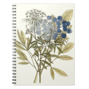 Caderno Espiral Folhas laçado - flores e hortaliças