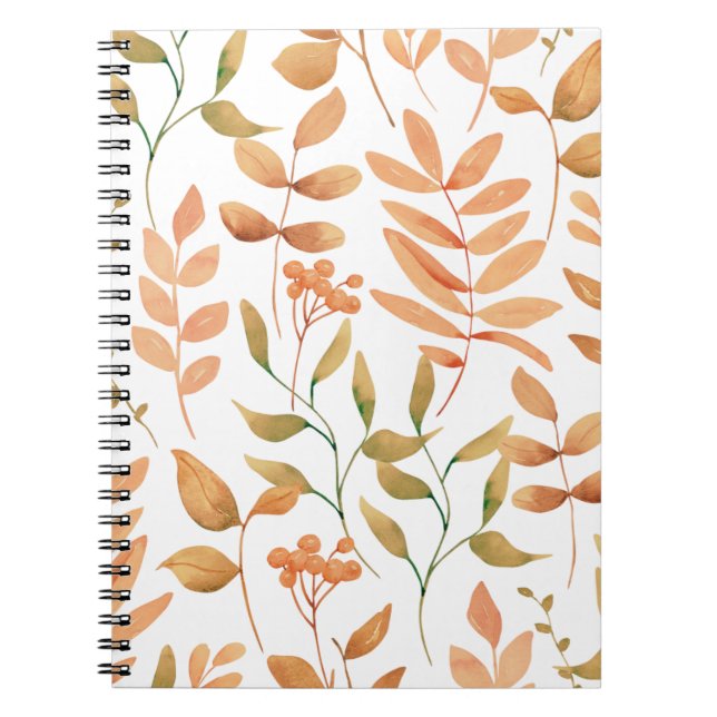 Caderno Espiral Folhas Quentes do outono (Frente)