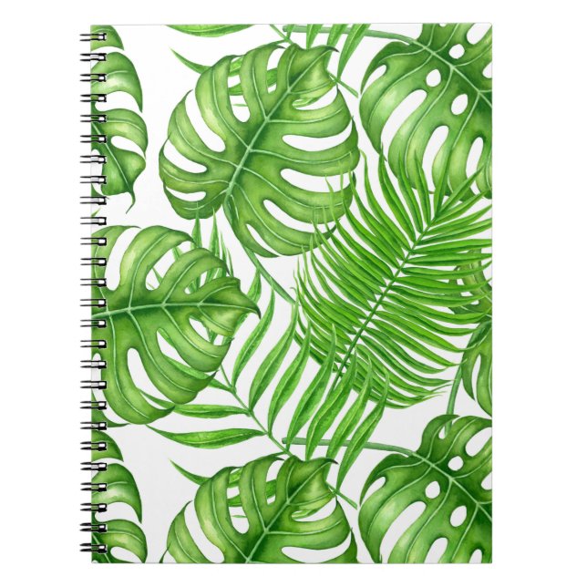 Caderno Espiral Folhas tropicais (Frente)