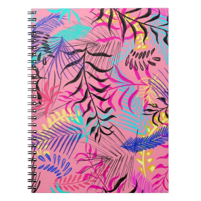 Caderno Espiral Folhas tropicais (Frente)