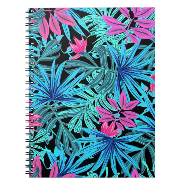 Caderno Espiral Folhas tropicais (Frente)