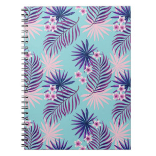 Caderno Espiral Folhas tropicais e flores 2