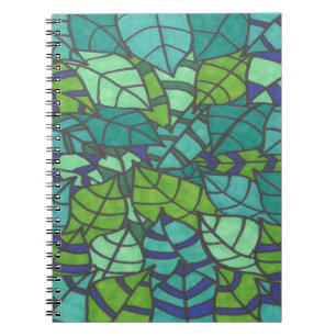 Caderno Espiral Folhas Tropicais Verdes