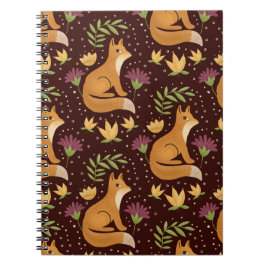 Caderno Espiral Folk Foxes Spiral Notebook