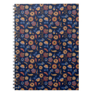 Caderno Espiral Folk Rustic Floral