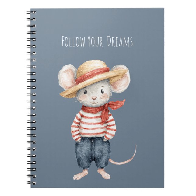 Caderno Espiral Follow Your Dreams Mouse (Frente)