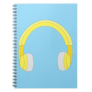 Caderno Espiral Fones de ouvido