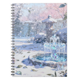 Caderno Espiral Fonte de Cristal Congelado