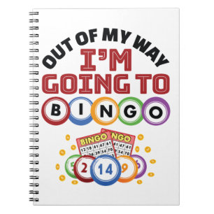Caderno Espiral Fora do meu caminho Eu vou para o Bingo