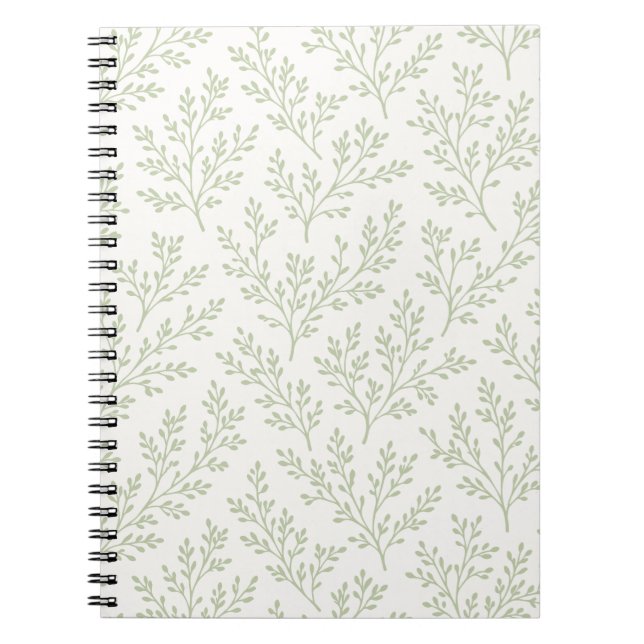 Caderno Espiral Forest Sprigs Soft Olive - Neutro (Frente)