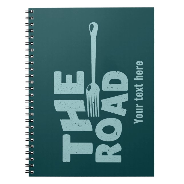 Caderno Espiral Fork na tipografia rodoviária (Frente)