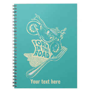 Caderno Espiral Fork no acidente de moto rodoviário