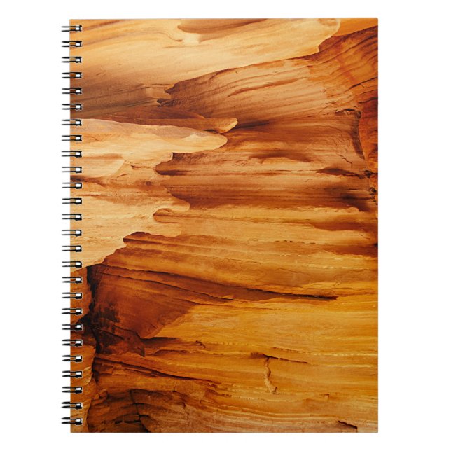 Caderno Espiral Formação de rochas castanhas (Frente)