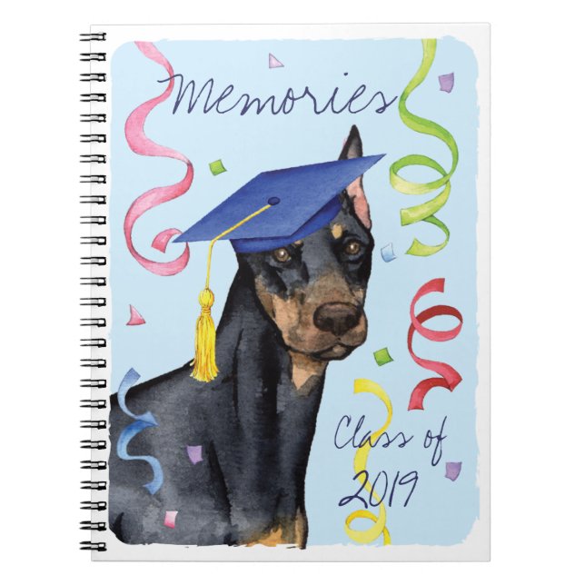 Caderno Espiral Formando Doberman Pinscher (Frente)