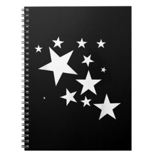 Caderno Espiral Formas Brancas - Presente de Design de Padrão de E