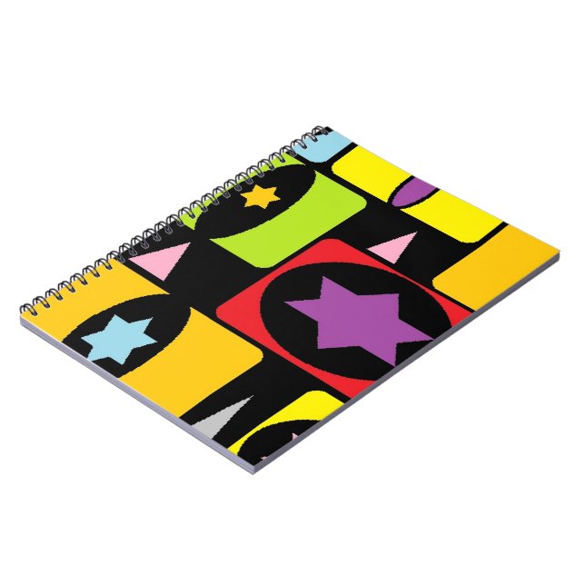CADERNO ESPIRAL FORMAS COLORIDAS (Left Side)