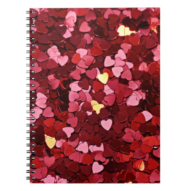 Caderno Espiral Formas do Coração Textura-20622 (Frente)