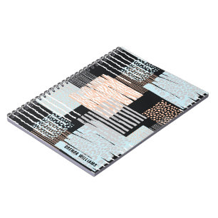 Caderno Espiral Formas e faixas geométricas