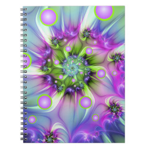 Caderno Espiral Formas espirais coloridas, redondas, forma Abstrat