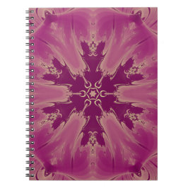 Caderno Espiral Formas Exóticas De Flores Roxas Gordas