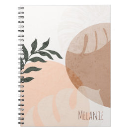 Caderno Espiral Formas Geométricas Abstratas e Nome de Plantas