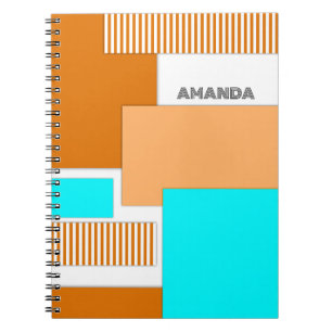 Caderno Espiral Formas geométricas cortadas de papel