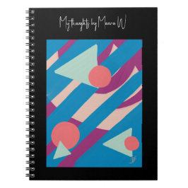 Caderno Espiral Formas geométricas de óleo paleta vintage