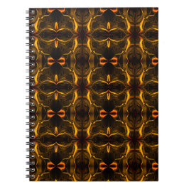 Caderno Espiral Formas, "traços dourados flutu am' em esboços.