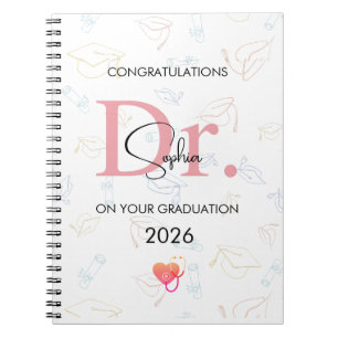 Caderno Espiral Formatura de Doutor Personalizado Nome Turma 2026