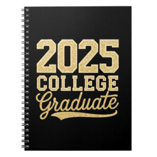 Caderno Espiral Formatura de Graduado Universitário de 2025 Escola