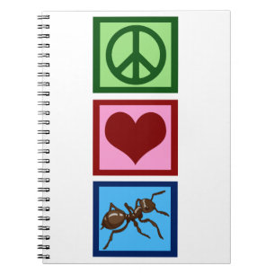 Caderno Espiral Formigas do amor da paz
