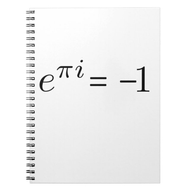 Caderno Espiral Fórmula de Euler! (Frente)