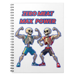 Caderno Espiral Forte até os Ossos – Design Divertido de Esqueleto