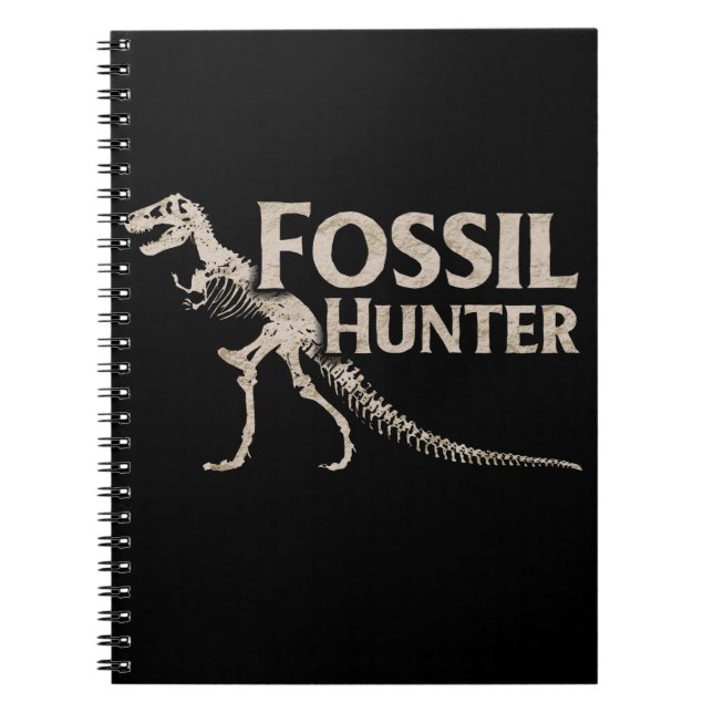 Caderno Espiral Fóssil Hunter Paleontologia Fósseis Dinossauros (Frente)