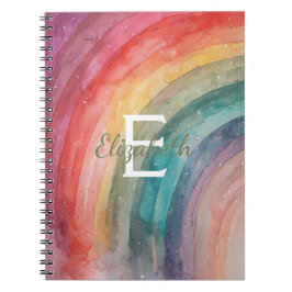 Caderno Espiral Foto Arco-íris Personalizada Moderna